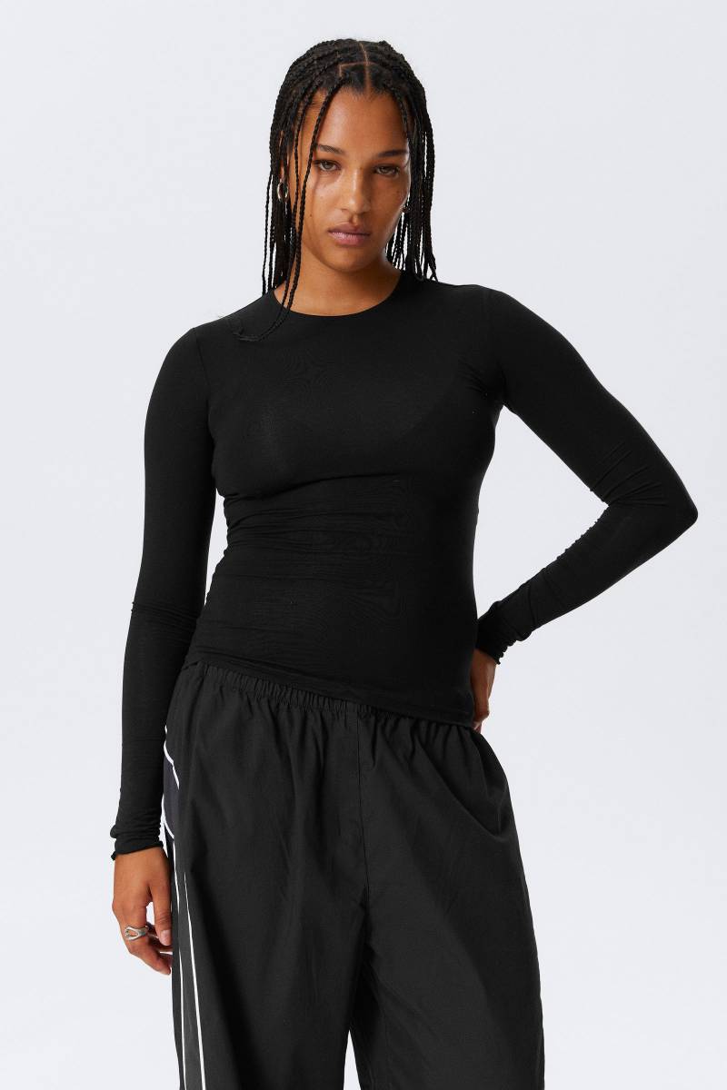 Slim Fit Long-Sleeved Lyocell Top von Weekday