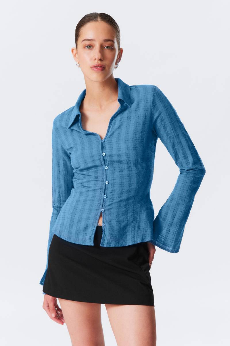 Slim Fit Textured Blouse von Weekday