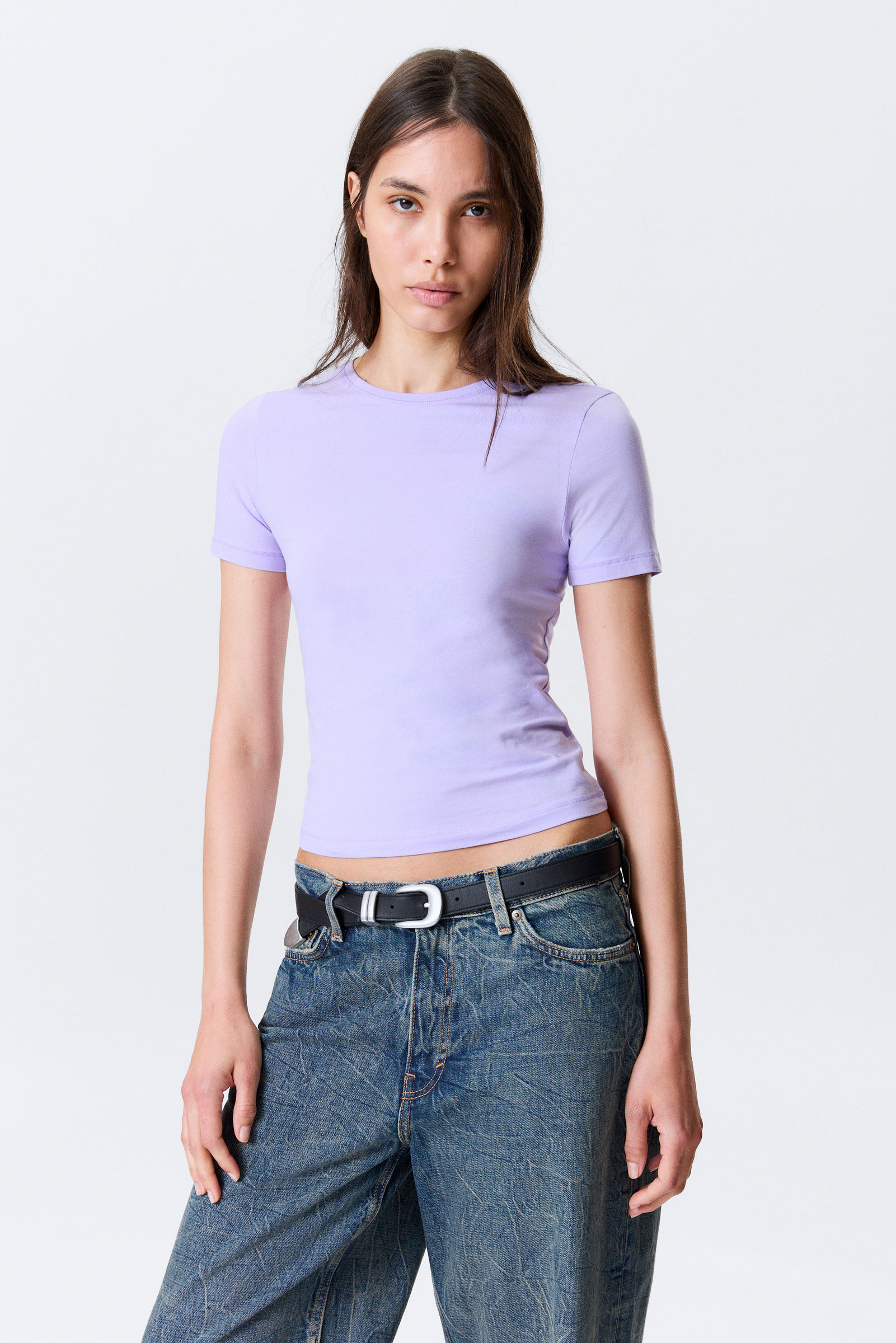 Slim Fitted T-shirt von Weekday