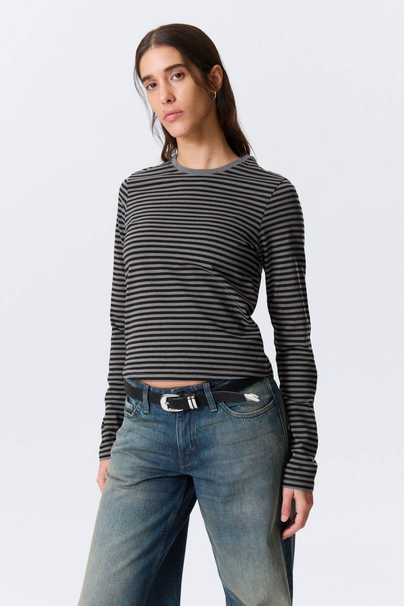 Slim Long-Sleeved Cotton Top von Weekday