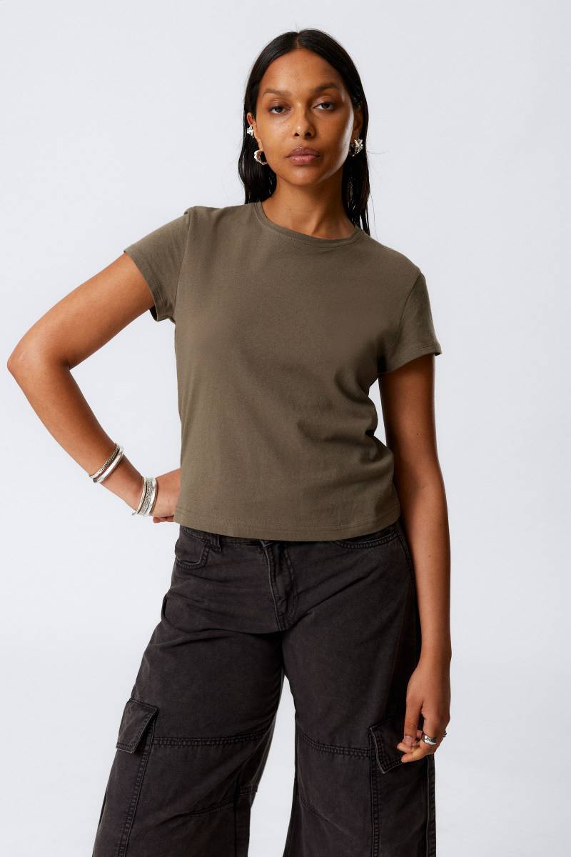 Slim Short-Sleeved Cotton T-shirt von Weekday