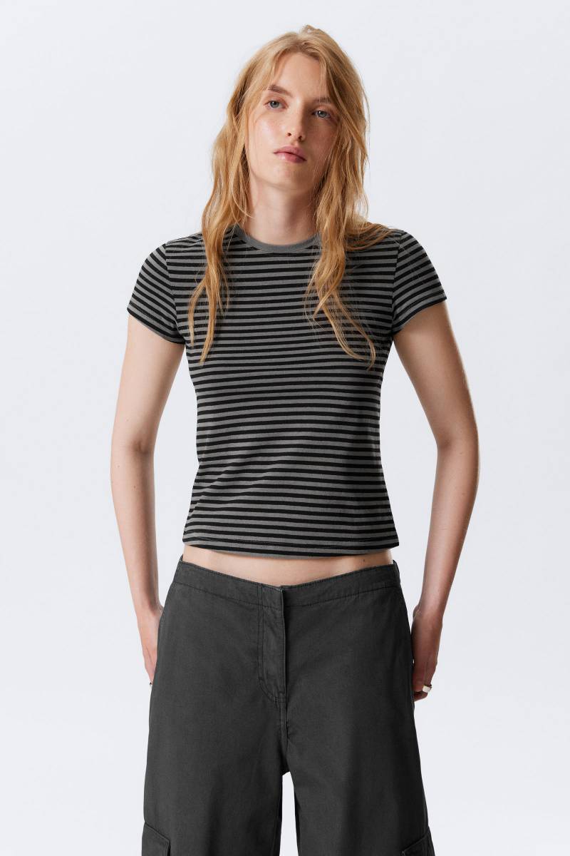 Slim Short-Sleeved Cotton T-shirt von Weekday