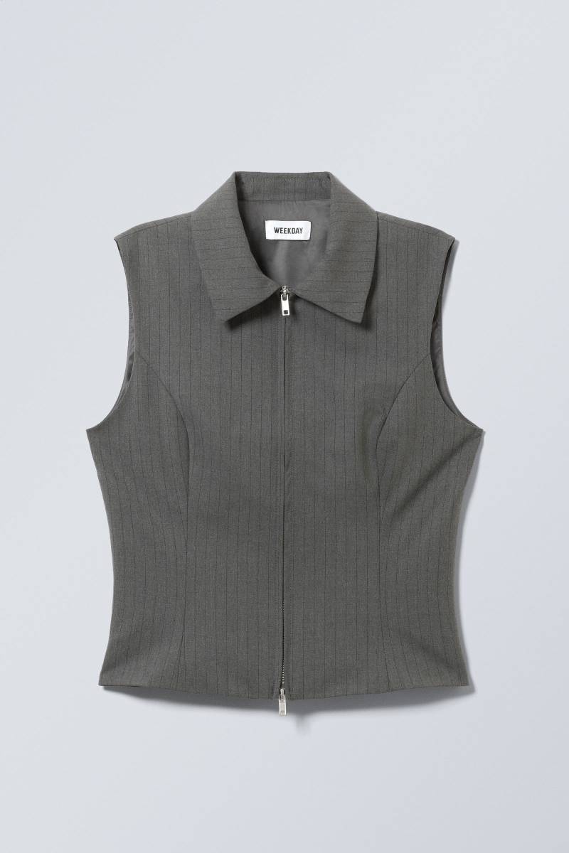 Slim Zip Vest Top von Weekday