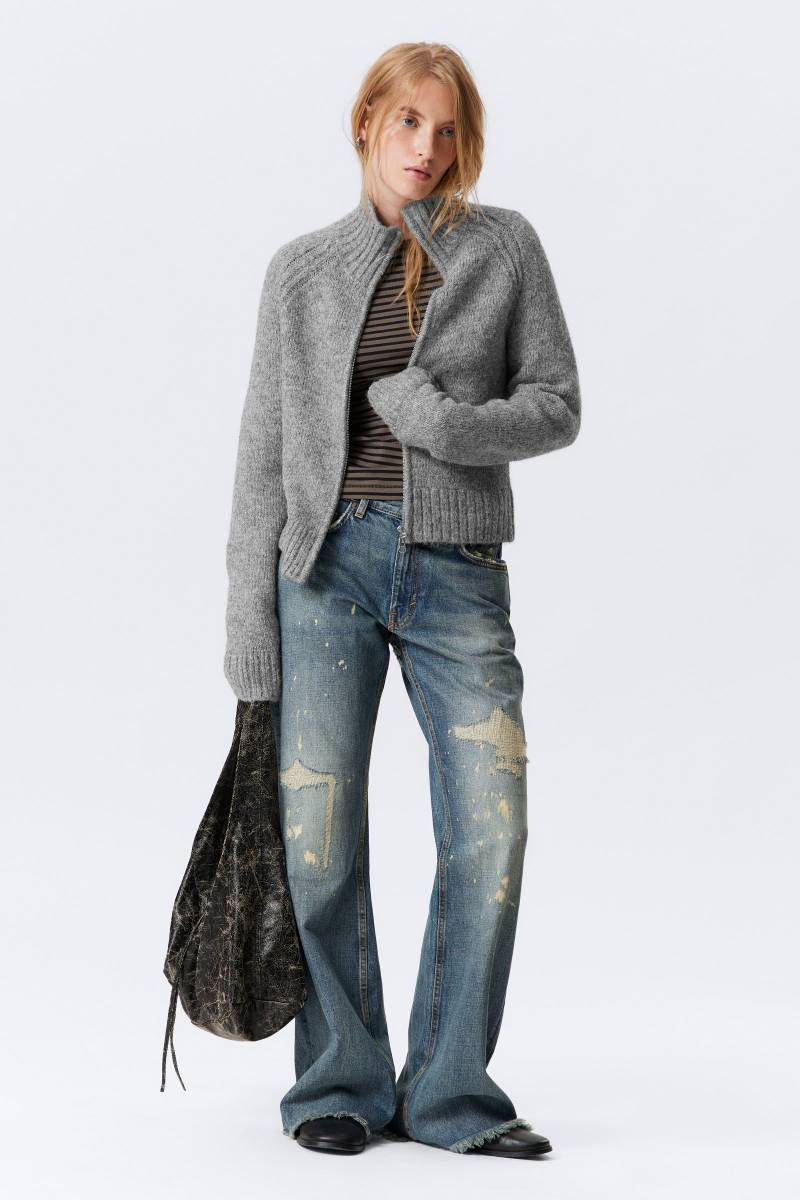 Soft Knitted Fitted Zip Cardigan Soft Knitted Fitted Zip Cardigan von Weekday