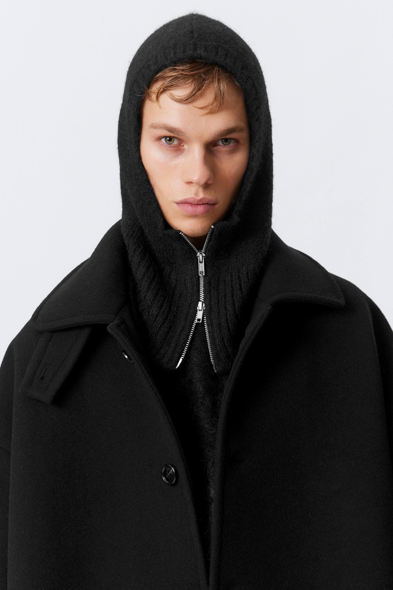 Soft Knitted Zip Hood von Weekday
