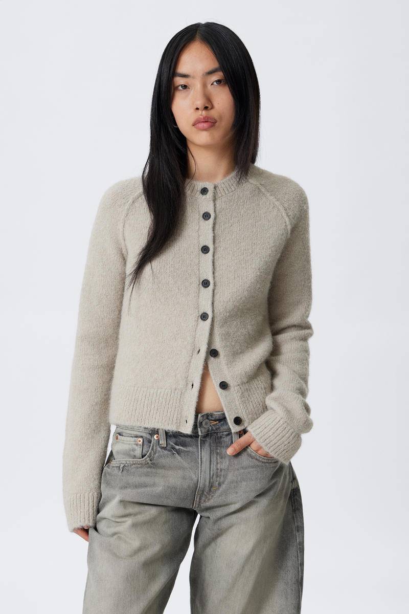 Soft Slim Fit Wool Blend Cardigan von Weekday