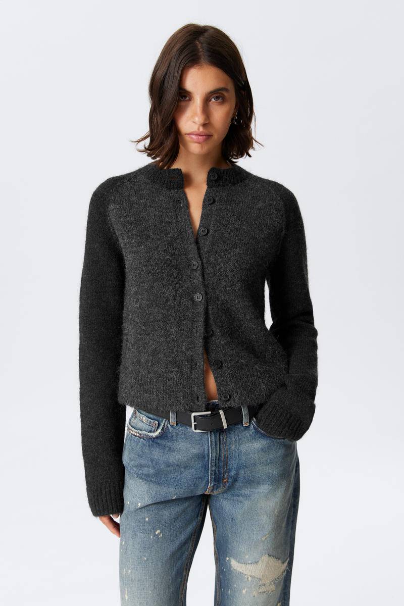 Soft Slim Fit Wool Blend Cardigan von Weekday