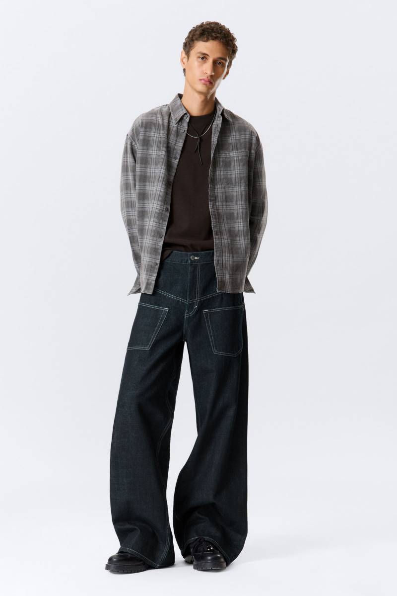 Solar Deconstructed Loose Wide Leg Jeans von Weekday