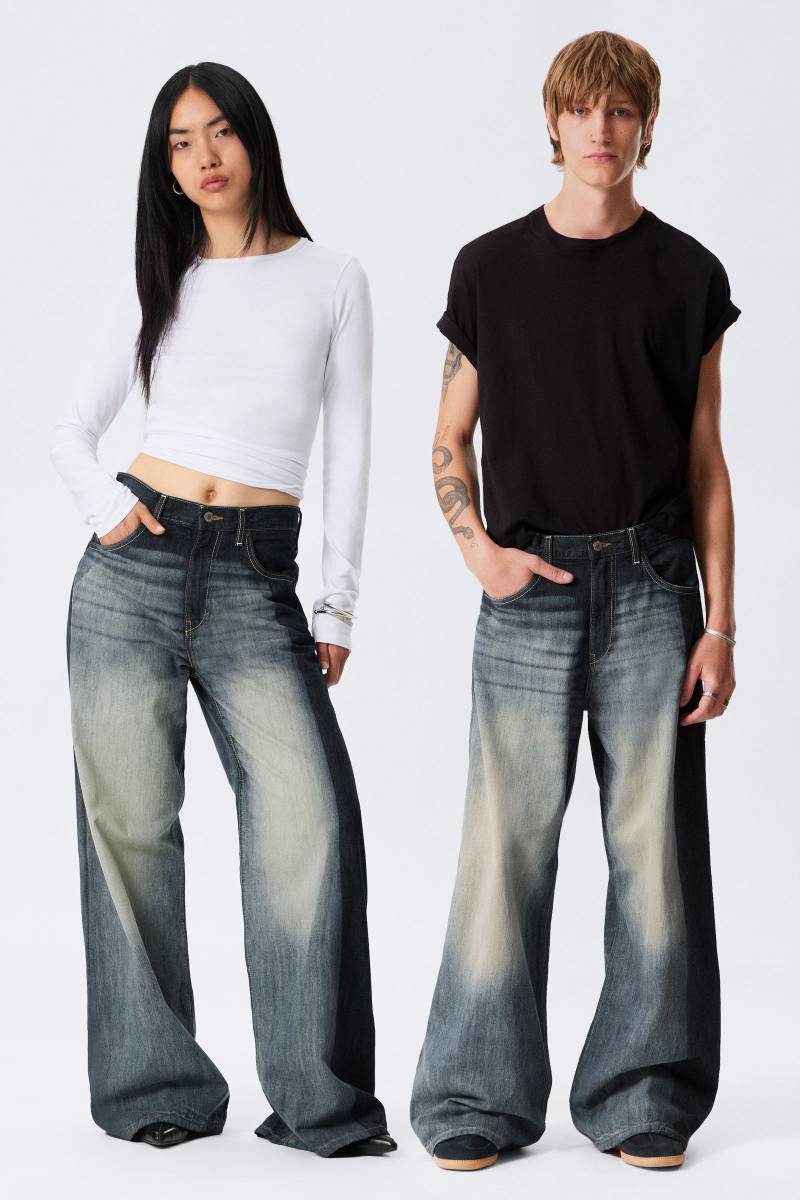 Solar Loose Wide Leg Unisex Jeans von Weekday