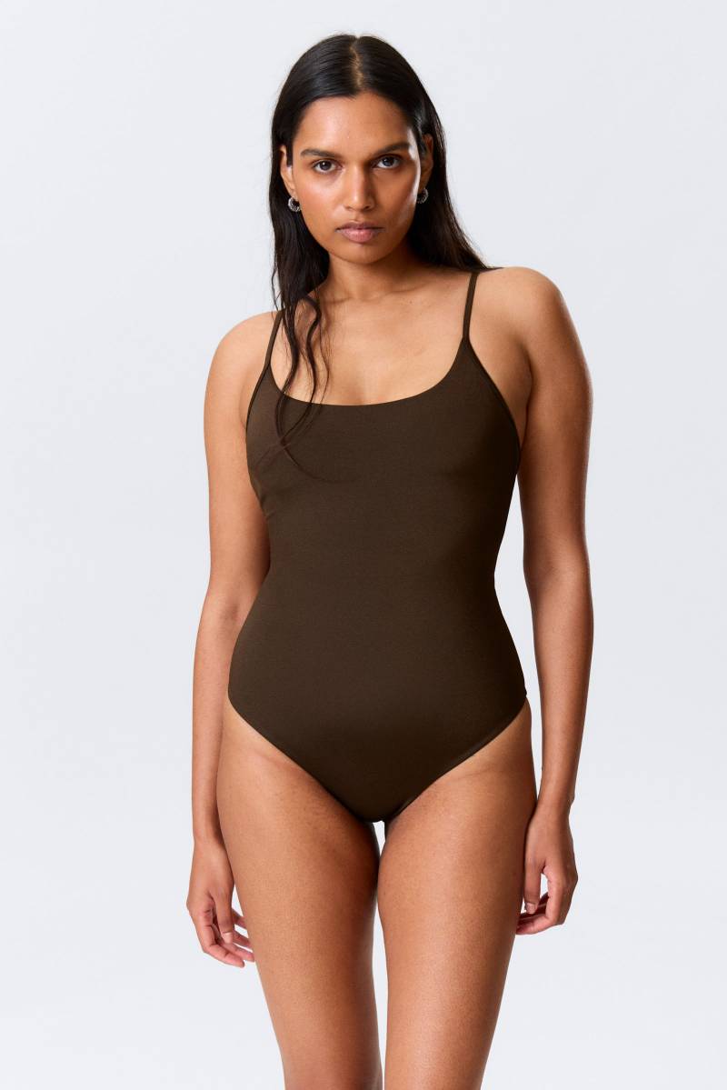 Square-Neck Swimsuit von Weekday