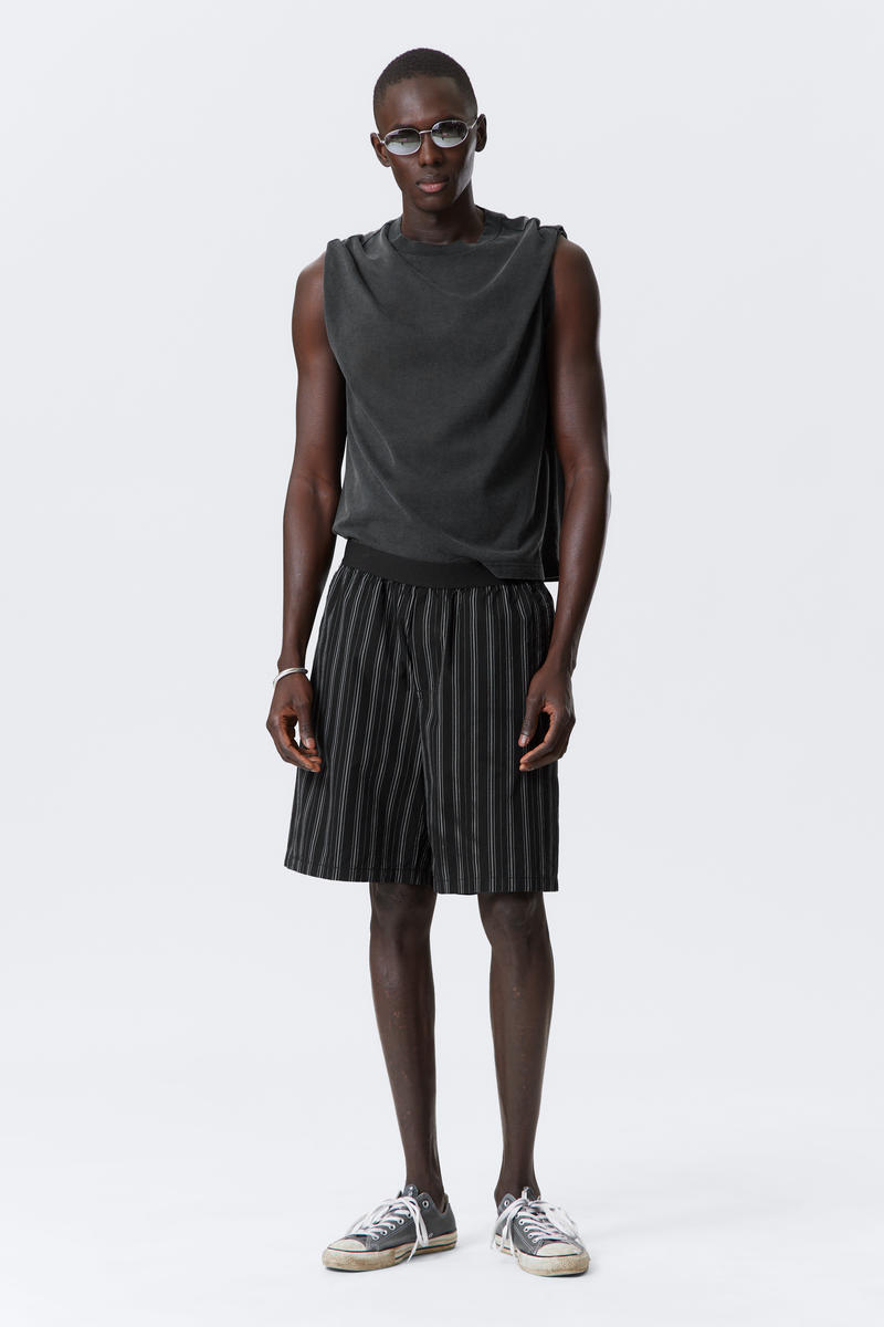 Striped Loose Cotton Pyjama Shorts Striped Loose Cotton Pyjama Shorts von Weekday
