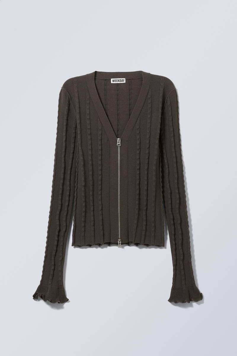 Structured Zip-Cardigan von Weekday