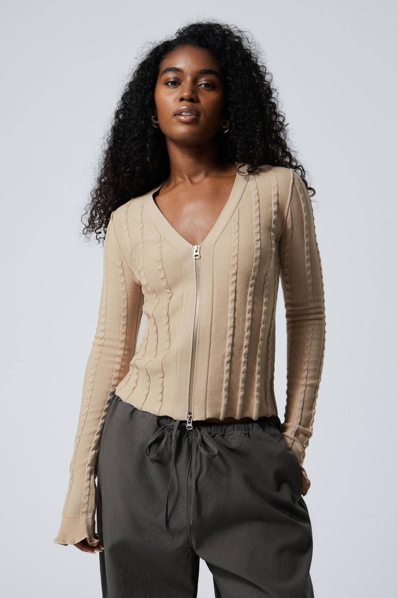 Structured Zip-Cardigan von Weekday