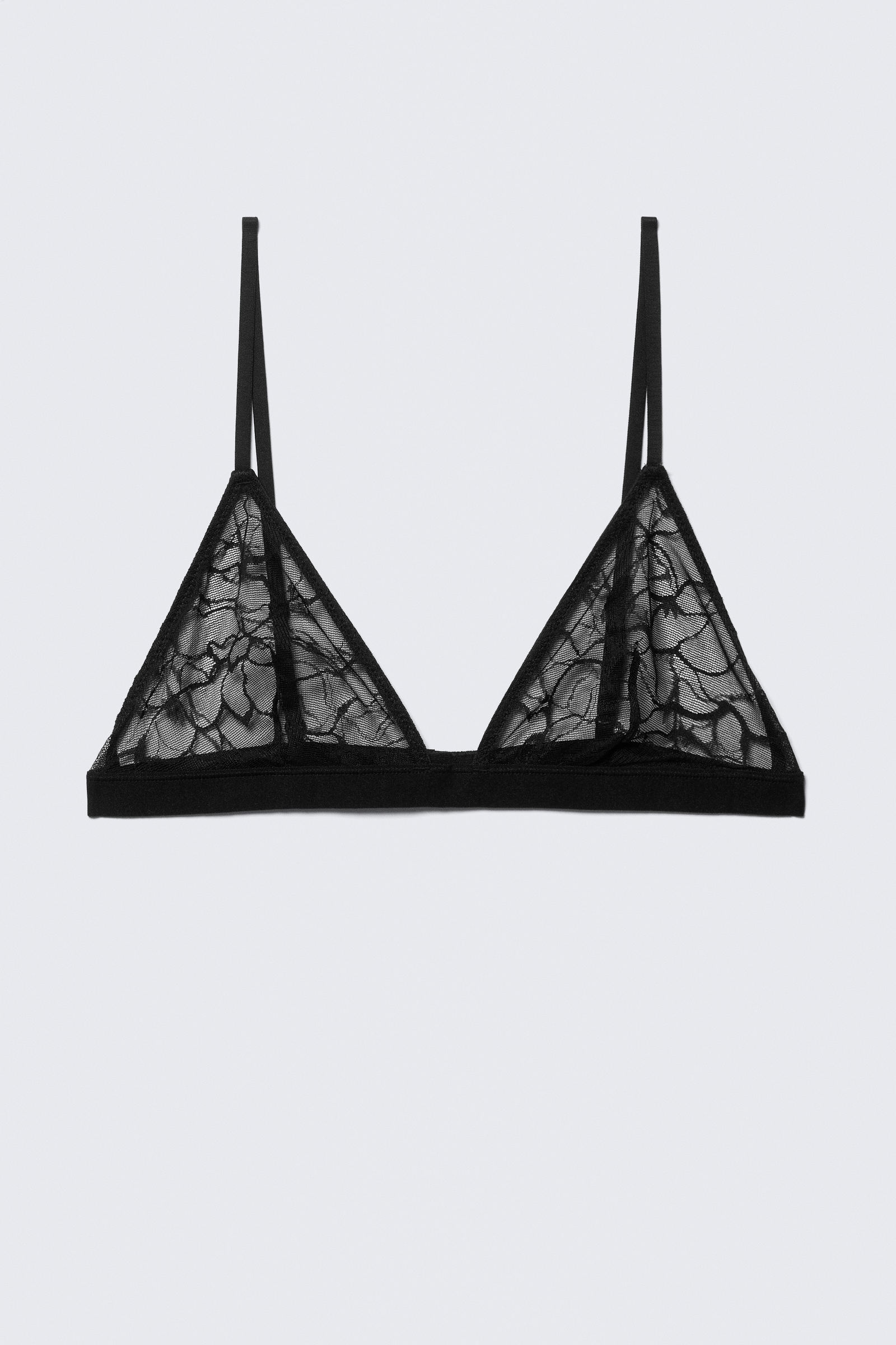 Swirly Lace Triangle Bra von Weekday