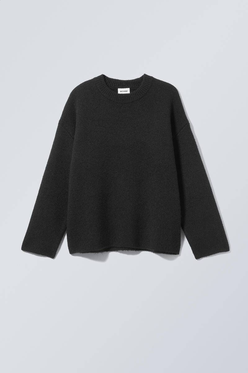 Teo Oversized Wool Blend Knit Sweater von Weekday