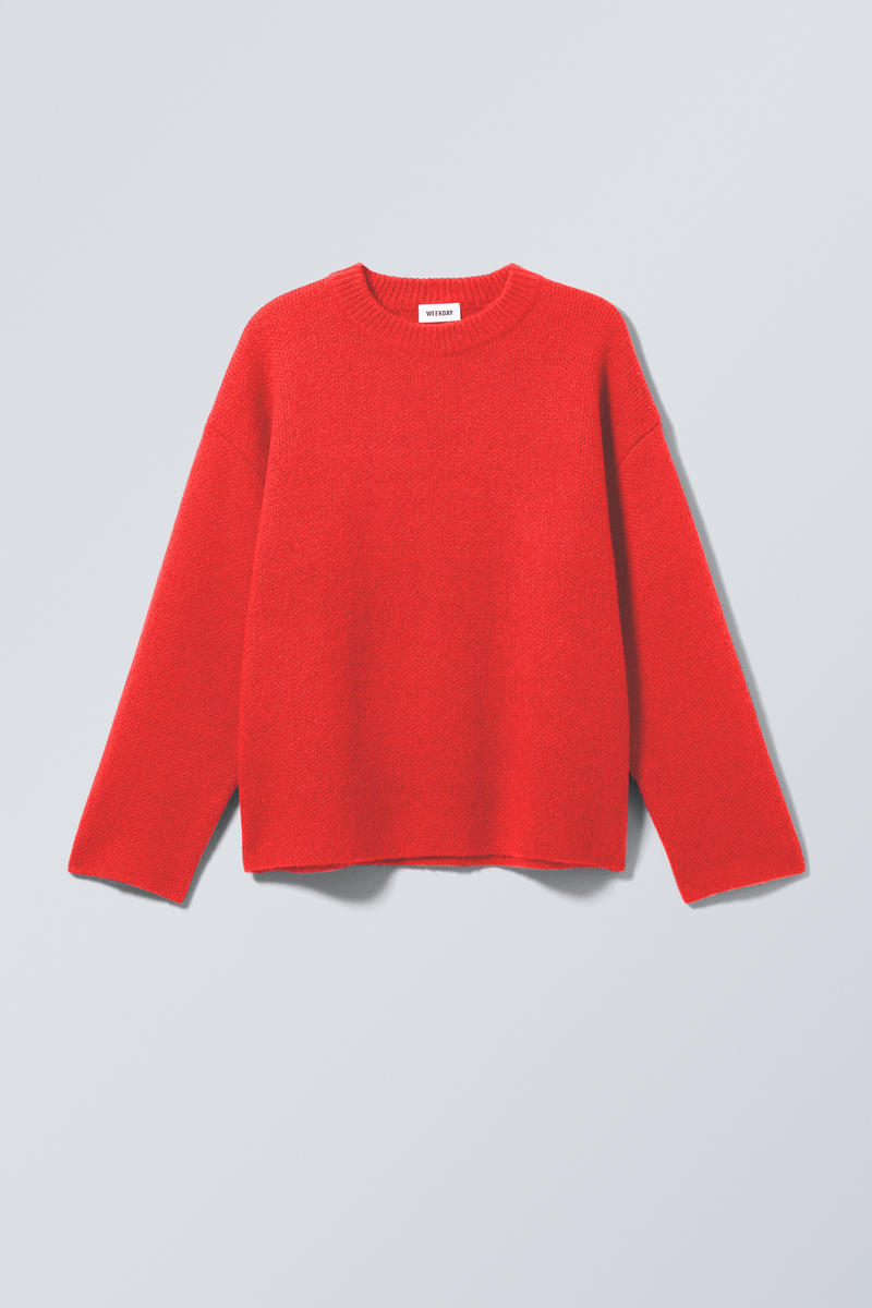 Teo Oversized Wool Blend Knit Sweater Teo Oversized Wool Blend Knit Sweater von Weekday