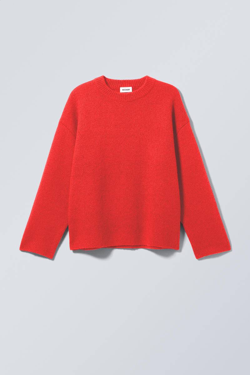 Teo Oversized Wool Blend Knit Sweater von Weekday