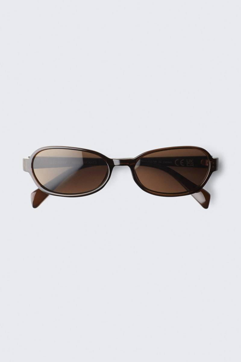 Thin Oval Frame Sunglasses von Weekday