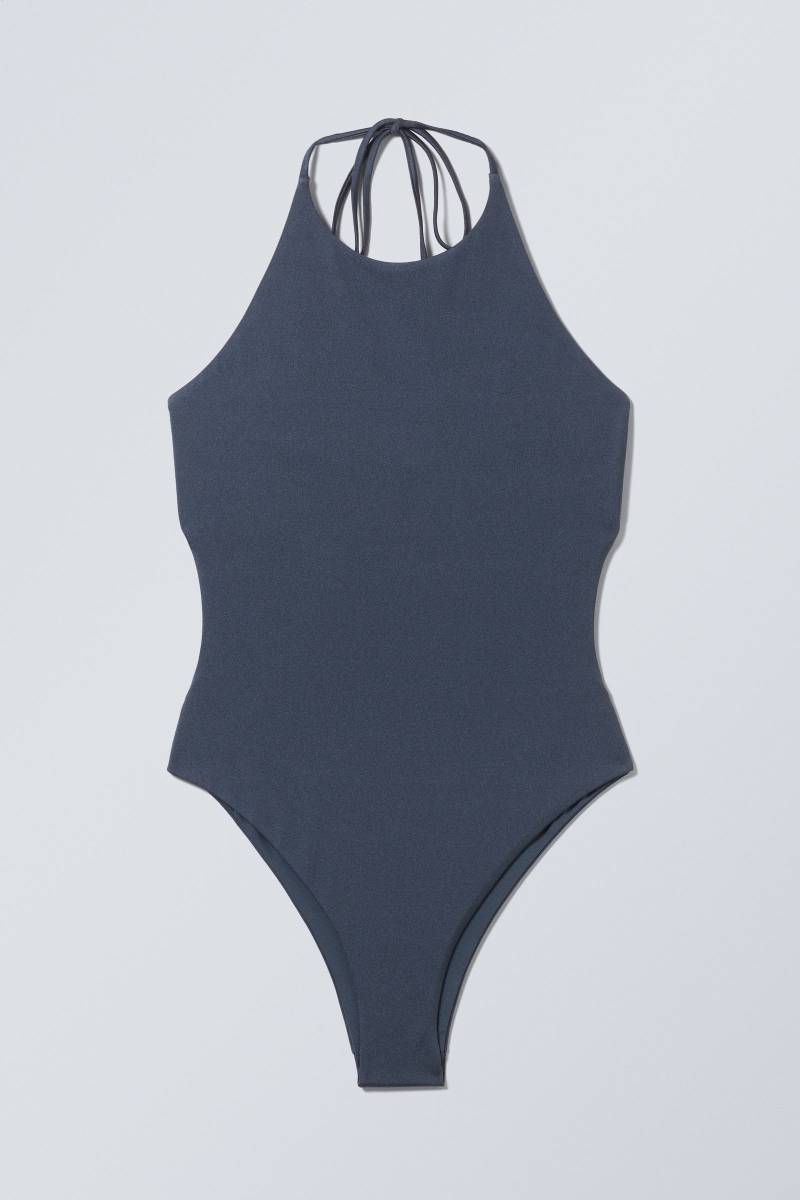 Tie Halter Neck Swimsuit von Weekday