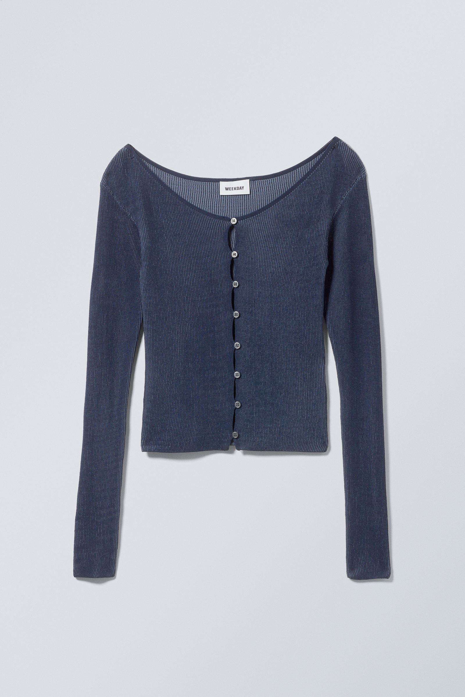Tight Jacquard Knit Cardigan von Weekday