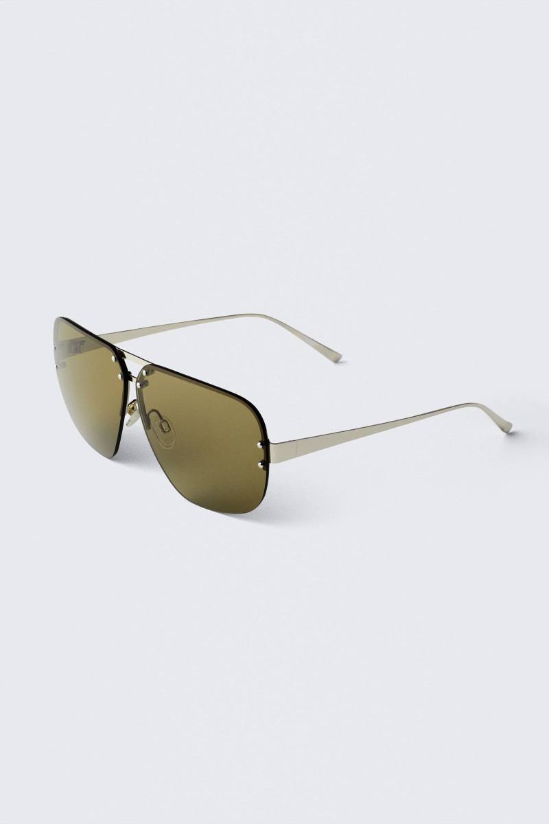 Tinted Oval Aviator Unisex Sunglasses von Weekday