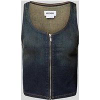 WEEKDAY Denim Tanktop mit Reißverschluss Modell 'Redondo' in Jeansblau, Größe 38 von Weekday