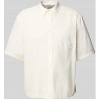 WEEKDAY Freizeithemd mit Knopfleiste Modell 'Franco' in Offwhite, Größe L von Weekday