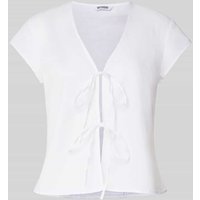 WEEKDAY Regular Fit Bluse mit Schnürung Modell 'Lizzard' in Offwhite, Größe M von Weekday