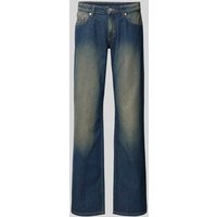 WEEKDAY Straight Fit Jeans im Used-Look Modell 'Arrow' in Jeansblau, Größe 25/30 von Weekday