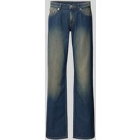 WEEKDAY Straight Fit Jeans im Used-Look Modell 'Arrow' in Jeansblau, Größe 27/32 von Weekday