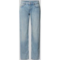 WEEKDAY Straight Leg Jeans im 5-Pocket-Design Modell 'Arrow' in Hellblau Melange, Größe 25/32 von Weekday