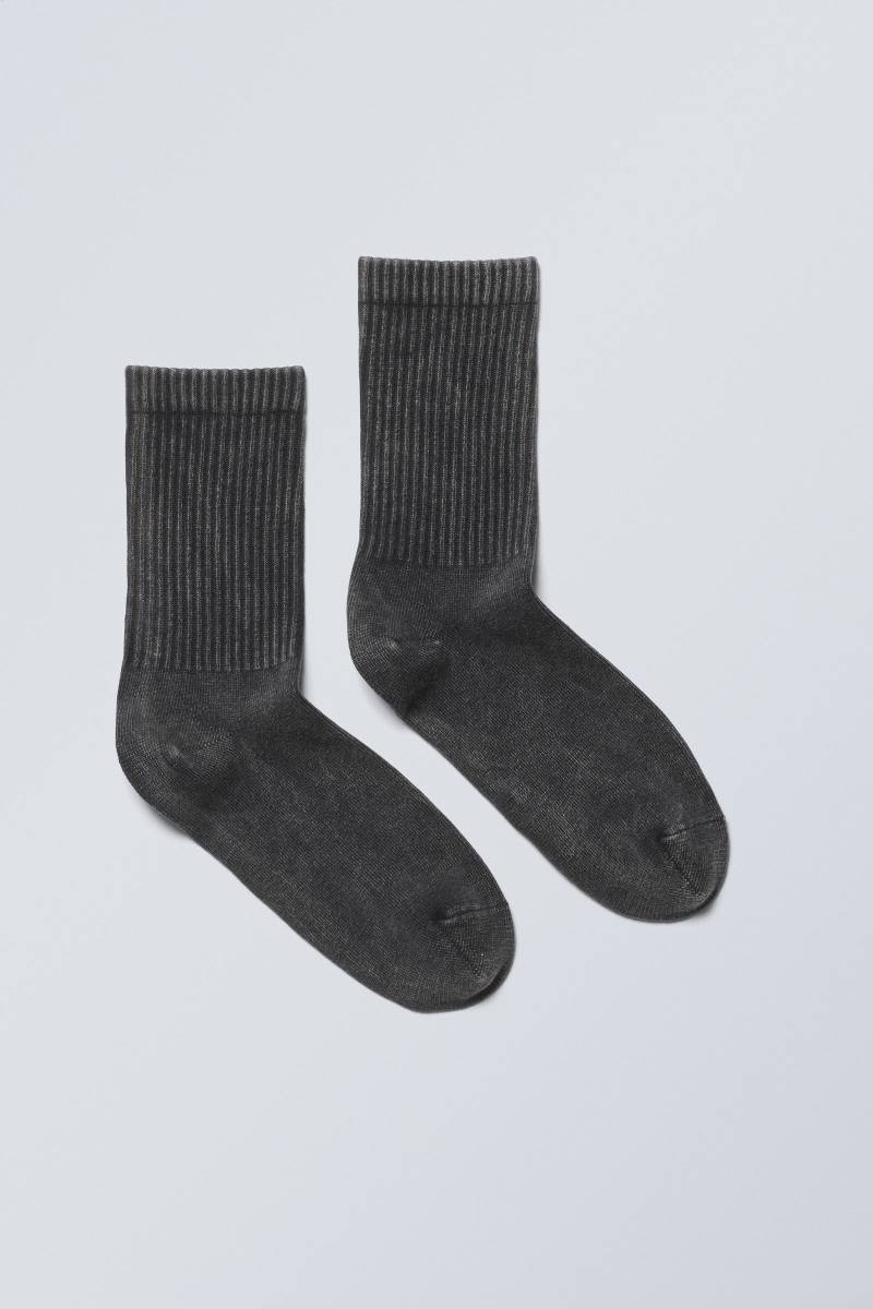 Washed Print Sport Socks von Weekday