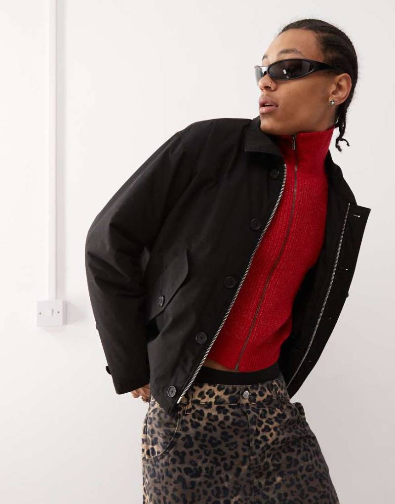Weekday - Andy - Oversize-Jacke in Schwarz von Weekday
