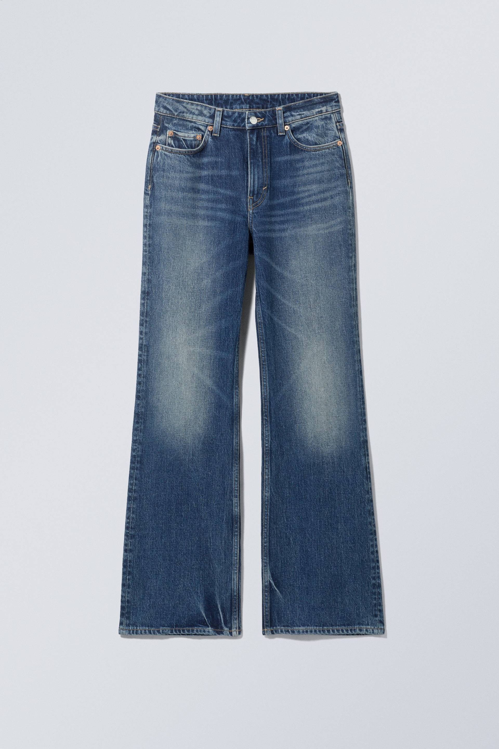 Weekday Ausgestellte Jeans Glow Vintage-Blau, Straight in Größe 23/32. Farbe: Vintage blue von Weekday