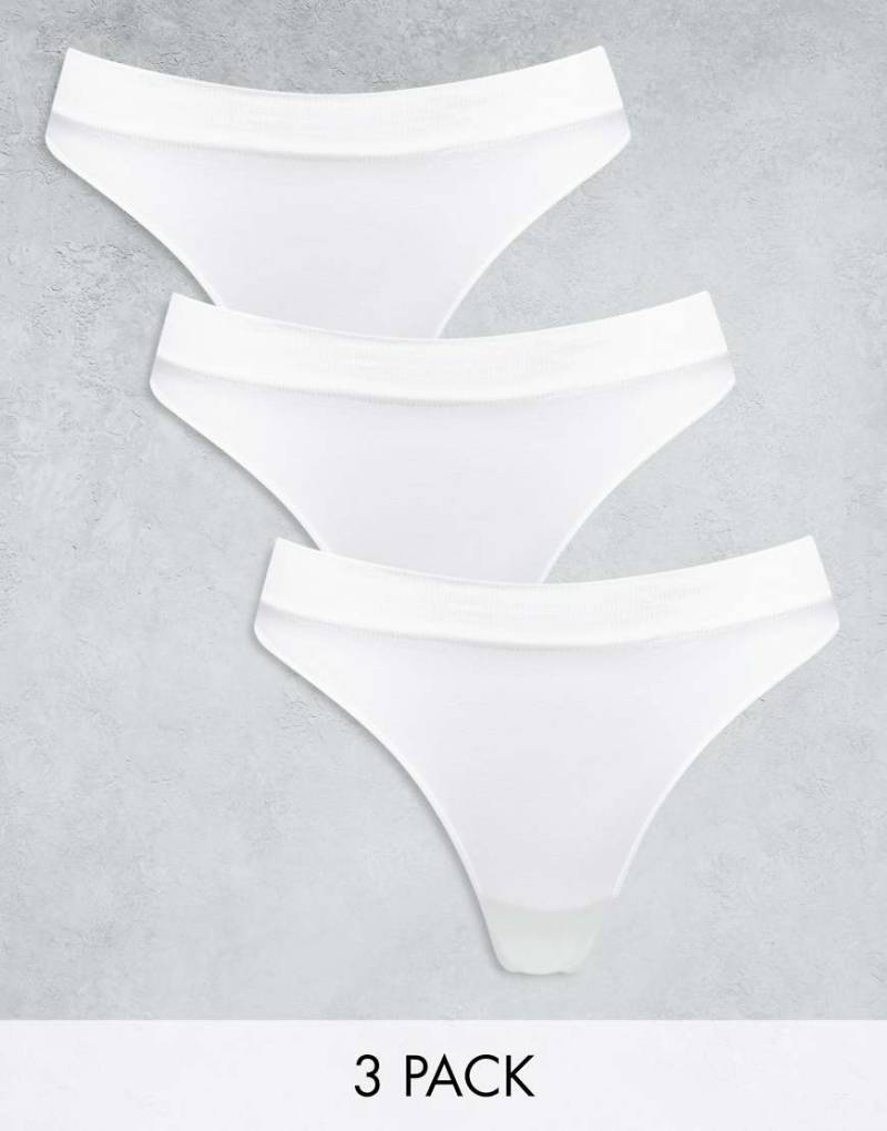 Weekday - Cat - 3-er Pack nahtlose Tangas in Weiß von Weekday