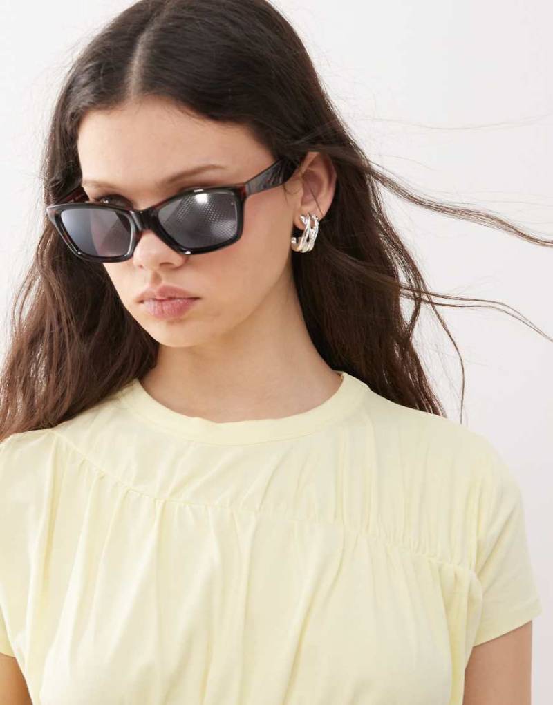 Weekday - Cat-Eye-Sonnenbrille in Schildpattoptik-Braun von Weekday