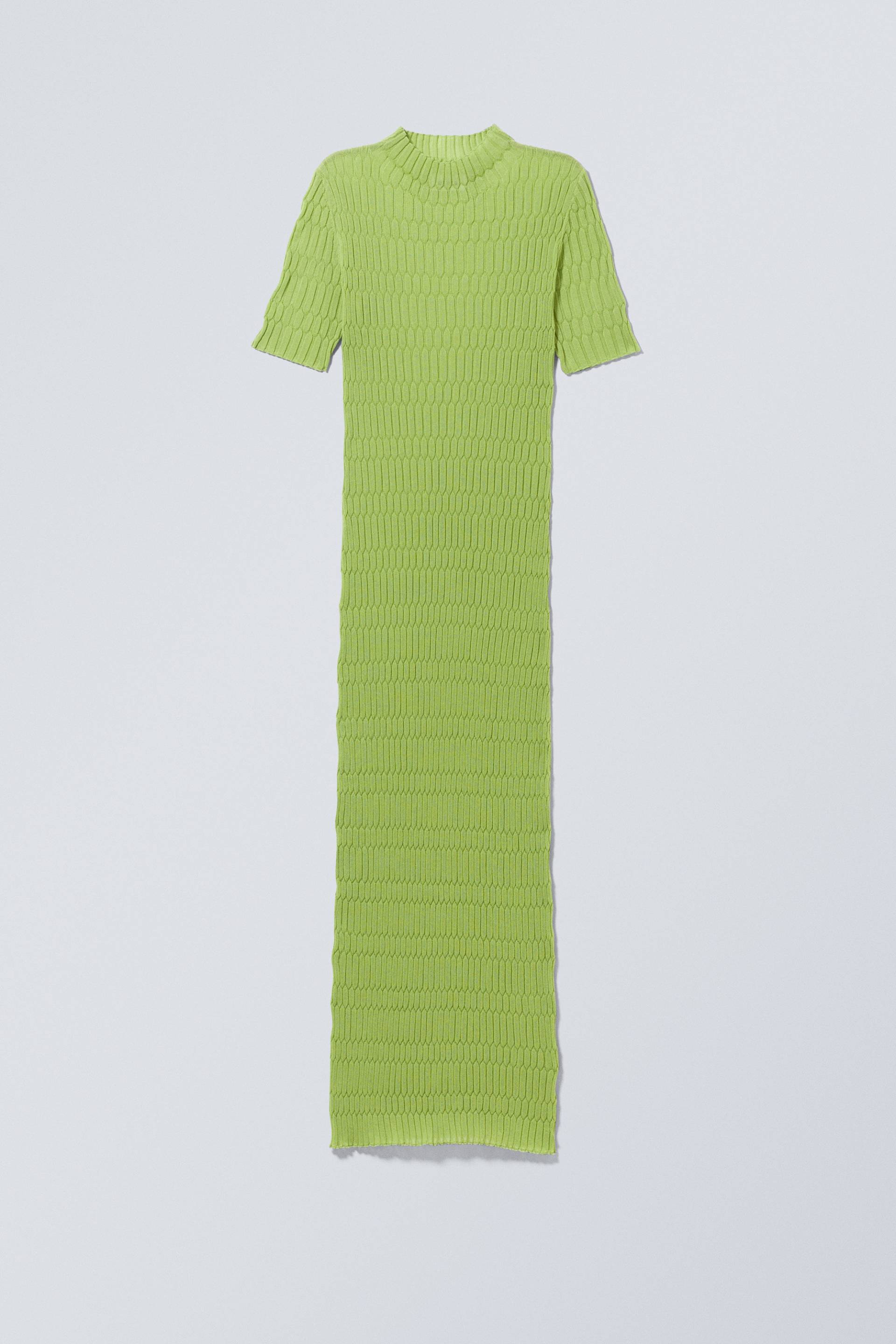 Weekday Claire Strickkleid Mohngrün, Alltagskleider in Größe M. Farbe: Poppy green von Weekday