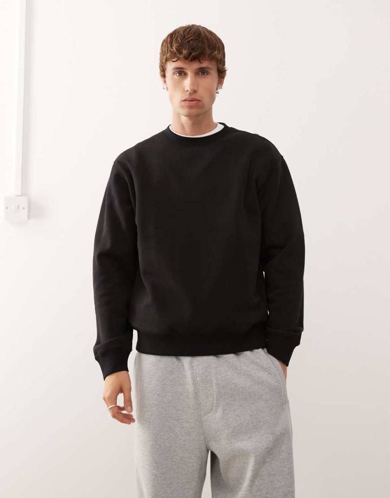 Weekday - Classic-Fit-Sweatshirt in Schwarz von Weekday