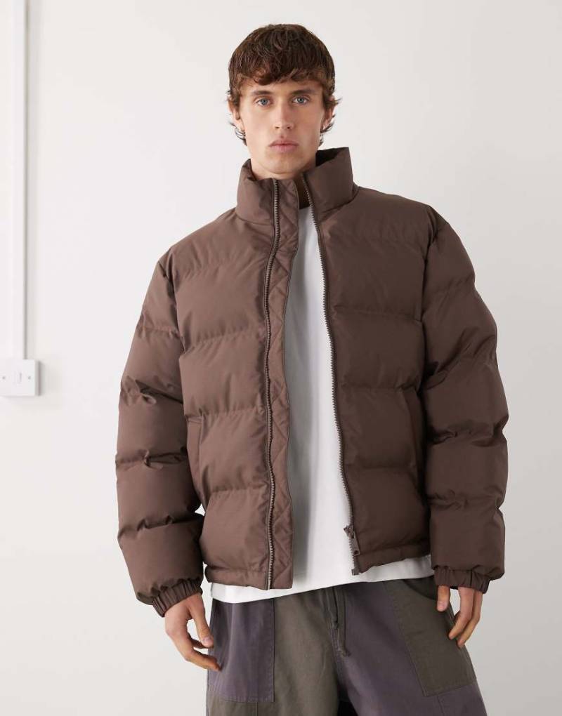 Weekday - Cole - Steppjacke in Dunkelbraun-Brown von Weekday