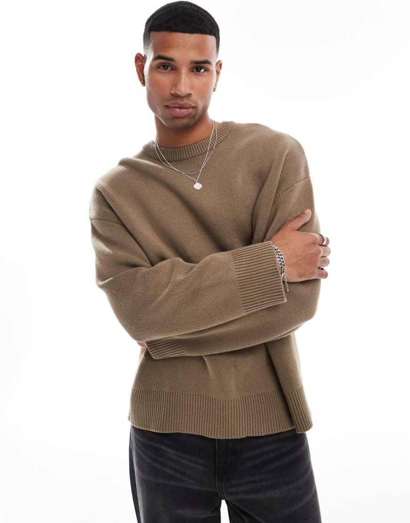 Weekday - Cypher - Oversize-Pullover in Beige-Neutral von Weekday