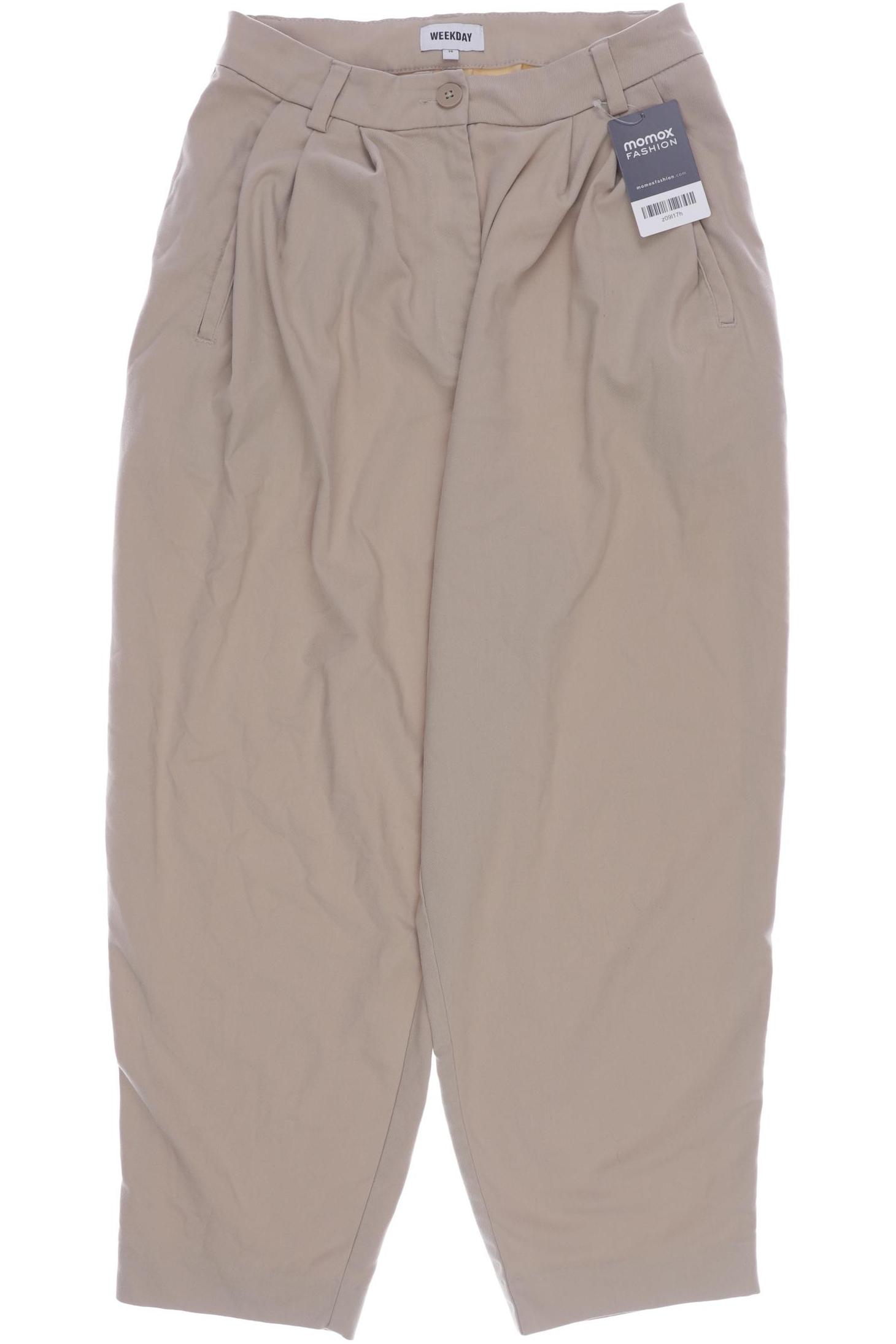 Weekday Damen Stoffhose, beige von Weekday