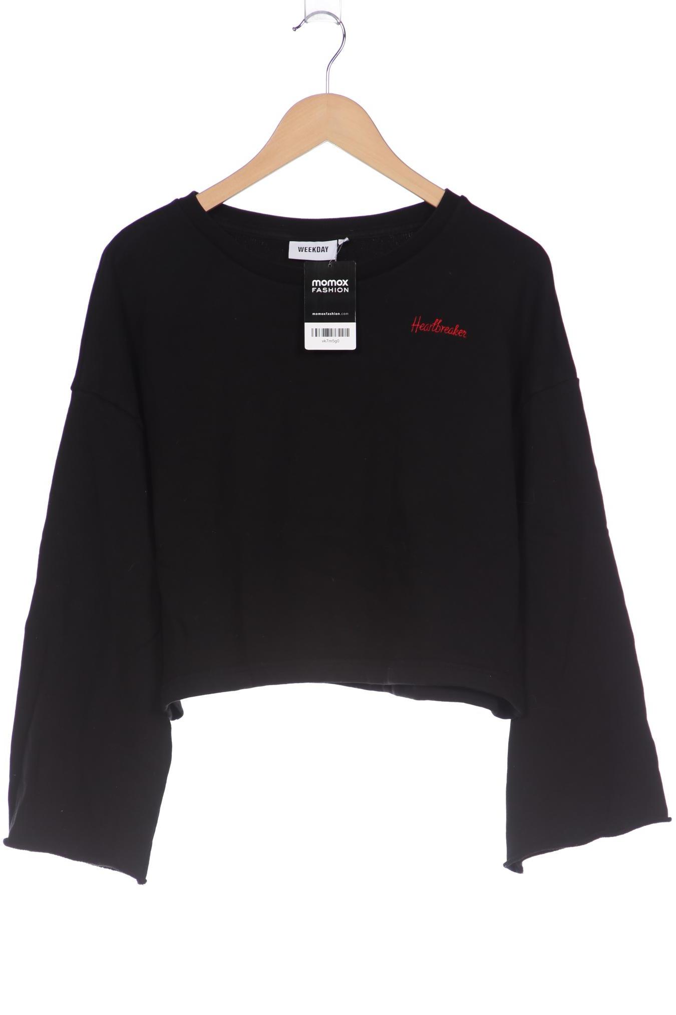 Weekday Damen Sweatshirt, schwarz, Gr. 36 von Weekday