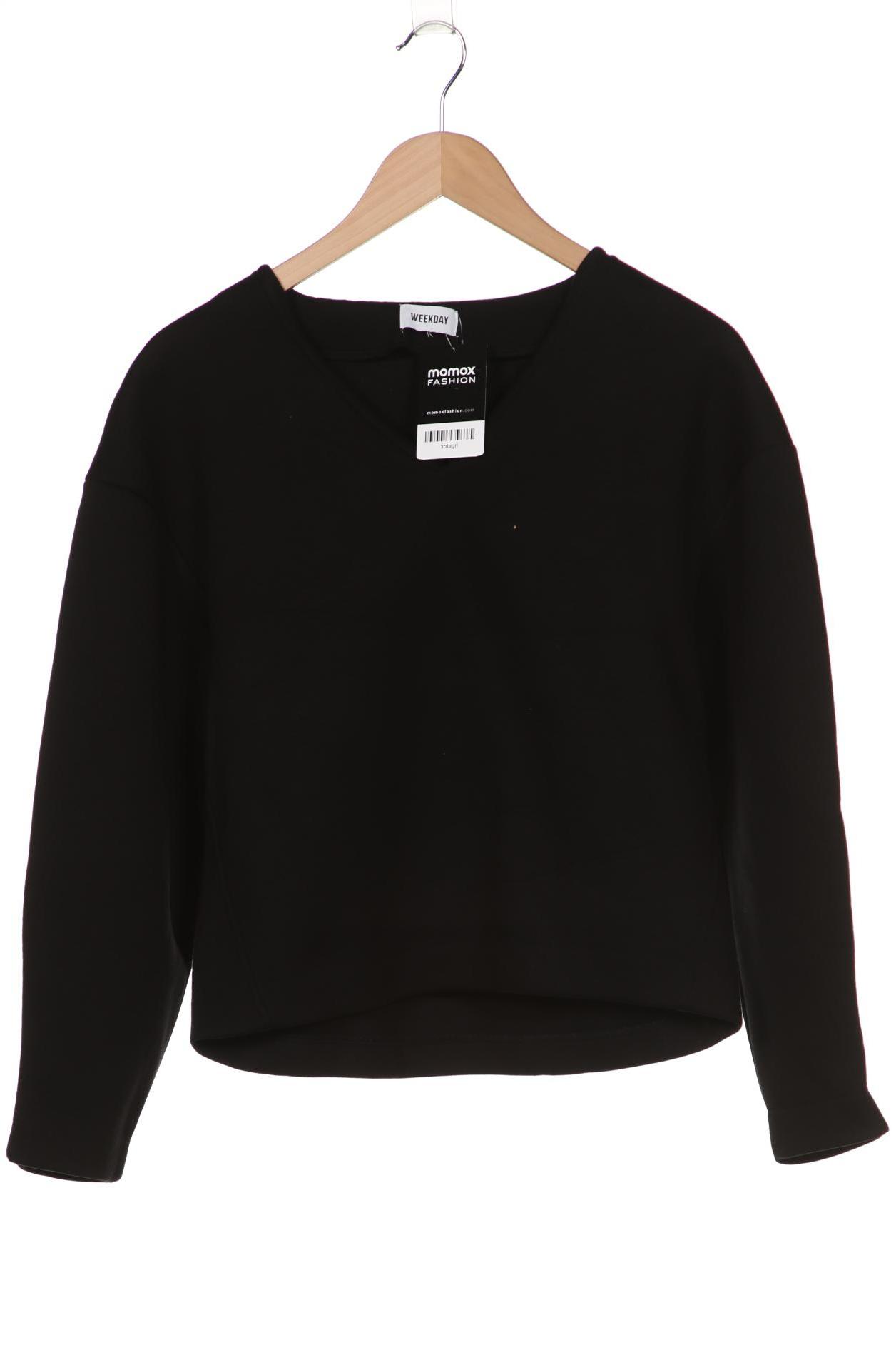 Weekday Damen Sweatshirt, schwarz, Gr. 42 von Weekday