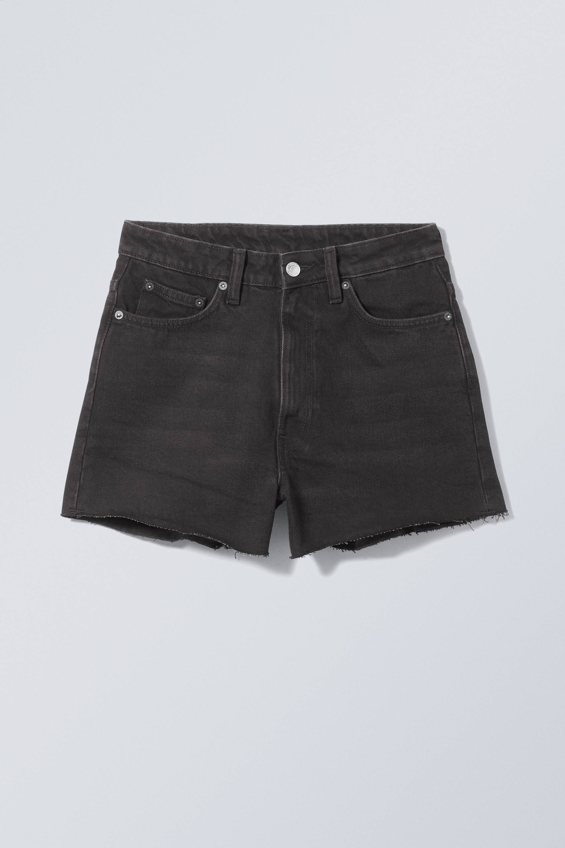 Weekday Denim-Shorts Rowe Spring Blue Schwarz in Größe W 23. Farbe: Echo black von Weekday