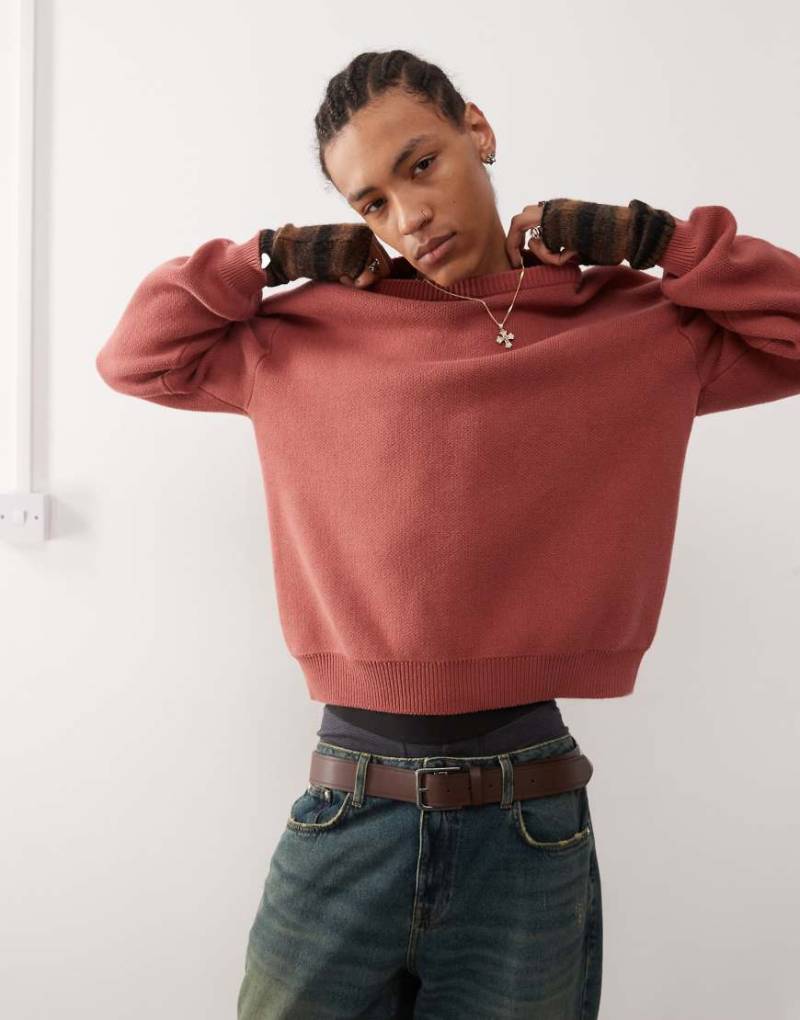 Weekday - Emilio - Pullover in Rostrot von Weekday