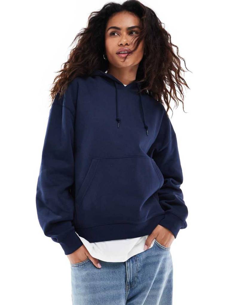 Weekday - Essence - Kapuzenpullover in Marineblau von Weekday