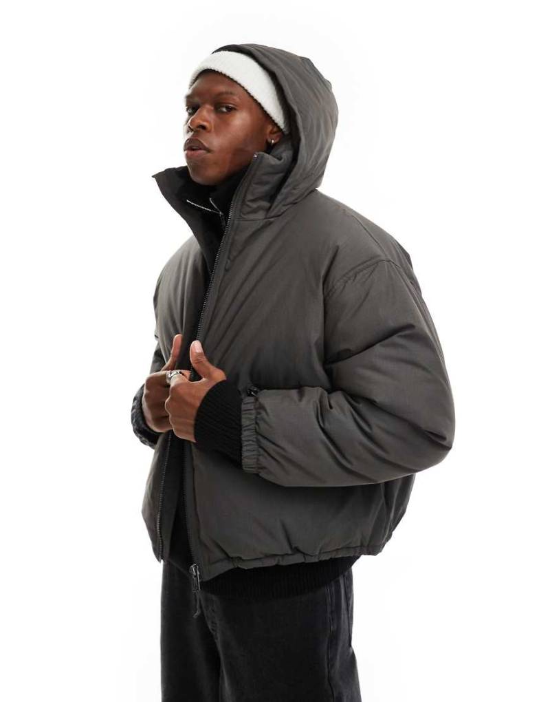 Weekday - Floyd - Wattierte Bomberjacke in Dunkelgrau von Weekday