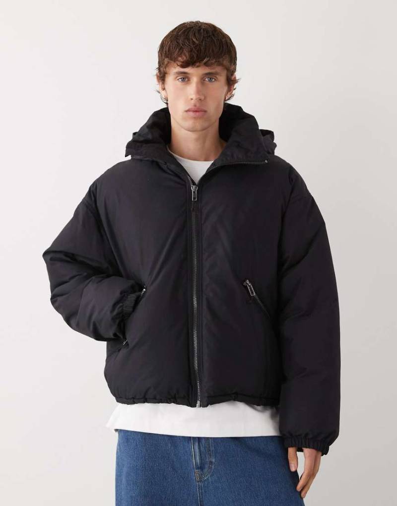 Weekday - Floyd - Wattierte Bomberjacke in Schwarz von Weekday