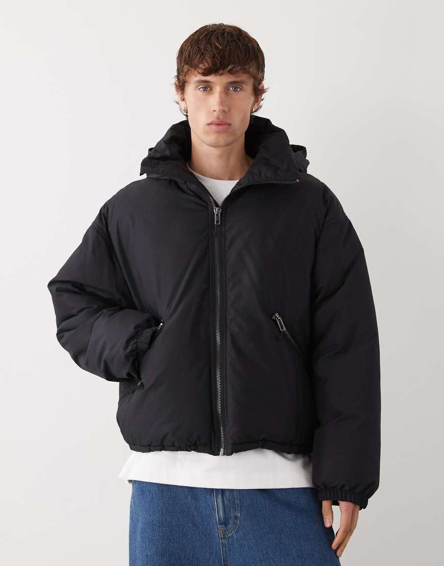 Weekday - Floyd - Wattierte Bomberjacke in Schwarz von Weekday
