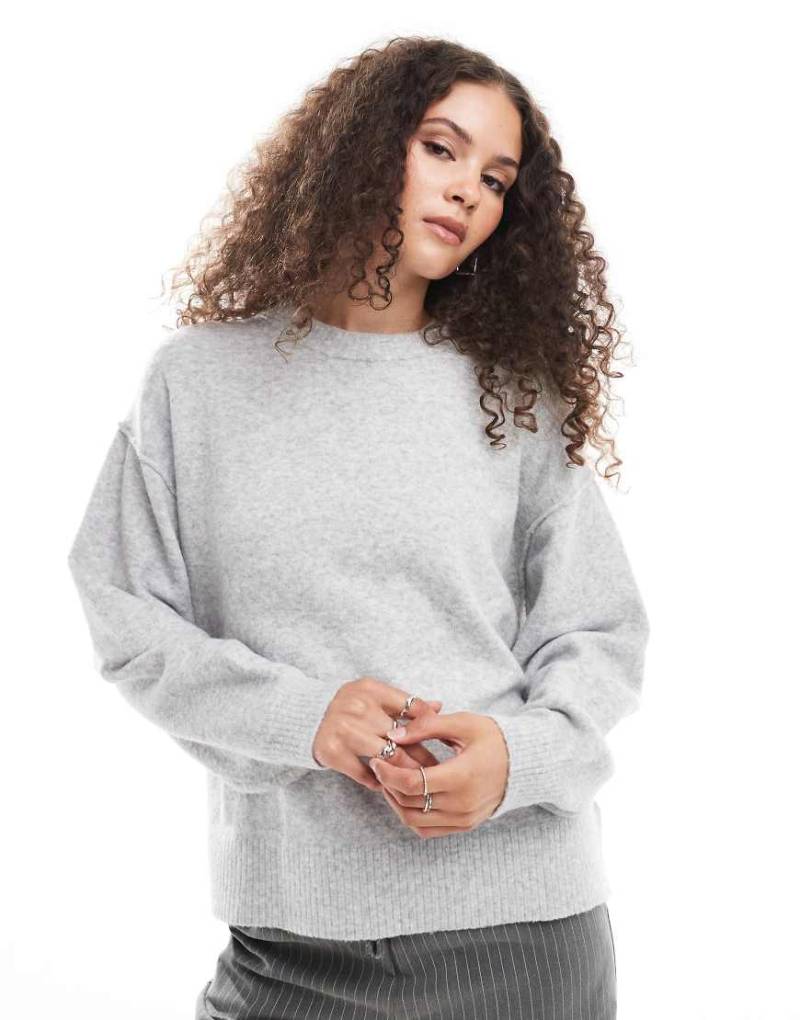 Weekday - Funda - Pullover aus Wollmischung in Grau meliert von Weekday